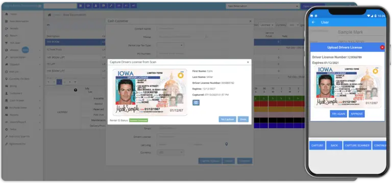 Scan IDs Online with integraRental